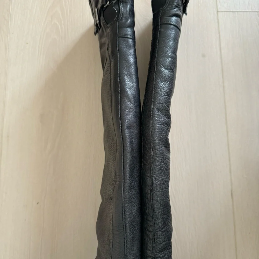 Dolce Vita Donnie over knee black leather boots